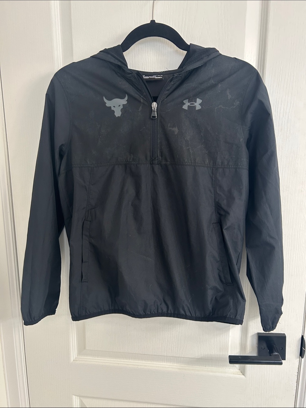 Under Armour Black Half-Zip Hooded Pullover Jacket